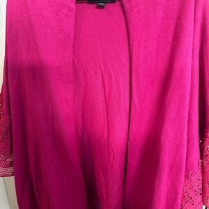 Lane Bryant Fuchsia Open-Front Ruana